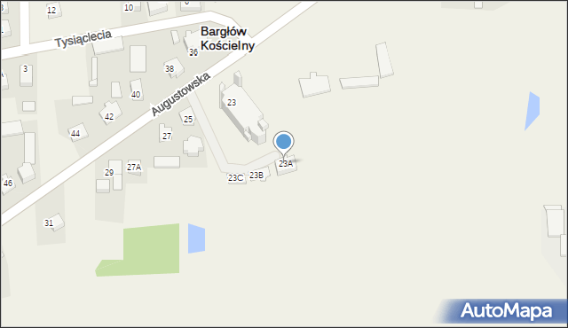 Bargłów Kościelny, Augustowska, 23A, mapa Bargłów Kościelny