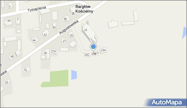 Bargłów Kościelny, Augustowska, 23B, mapa Bargłów Kościelny