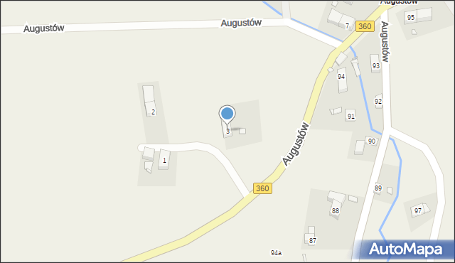 Giebułtów, Augustów, 3, mapa Giebułtów