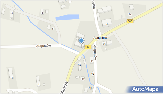 Giebułtów, Augustów, 7, mapa Giebułtów