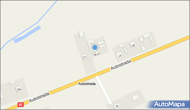 Grzegorzew, Autostrada, 16, mapa Grzegorzew
