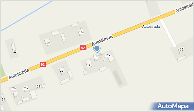 Grzegorzew, Autostrada, 17, mapa Grzegorzew