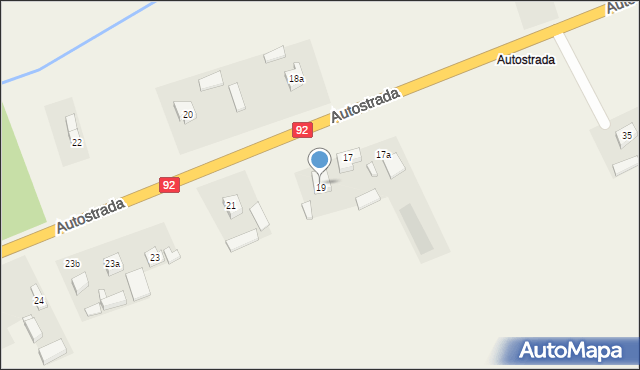 Grzegorzew, Autostrada, 19, mapa Grzegorzew