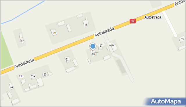 Grzegorzew, Autostrada, 19, mapa Grzegorzew