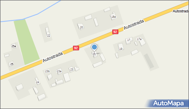Grzegorzew, Autostrada, 21, mapa Grzegorzew