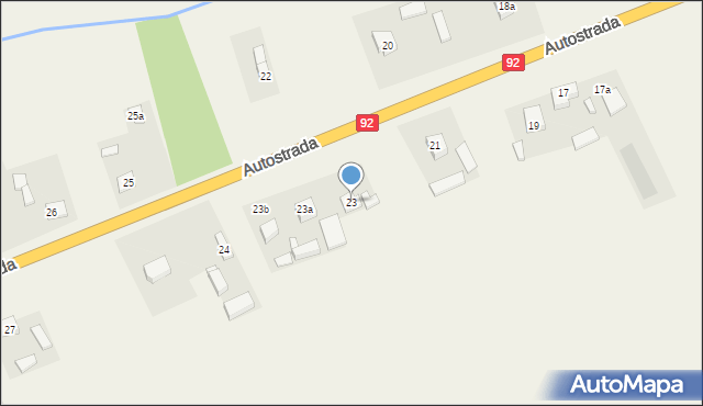 Grzegorzew, Autostrada, 23, mapa Grzegorzew