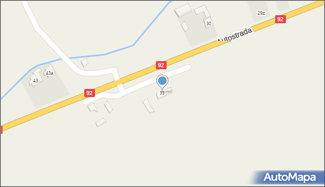 Grzegorzew, Autostrada, 33, mapa Grzegorzew