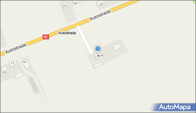 Grzegorzew, Autostrada, 35, mapa Grzegorzew