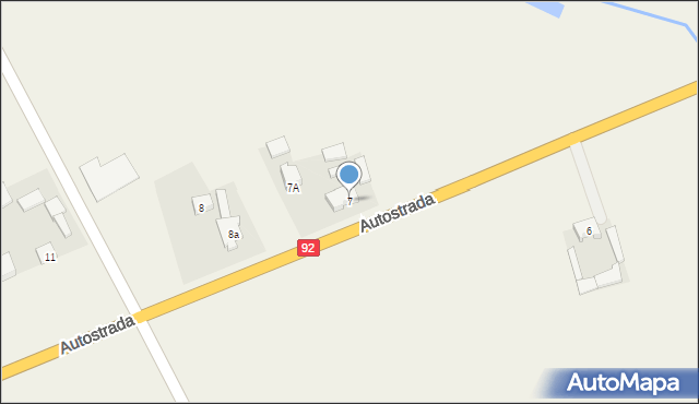 Grzegorzew, Autostrada, 7, mapa Grzegorzew