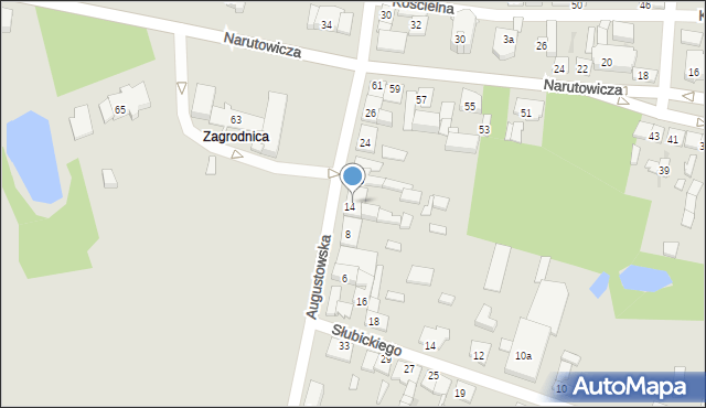 Izbica Kujawska, Augustowska, 14/16, mapa Izbica Kujawska