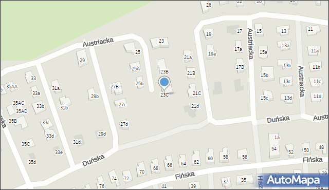 Koszalin, Austriacka, 23C, mapa Koszalina