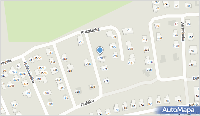 Koszalin, Austriacka, 27B, mapa Koszalina