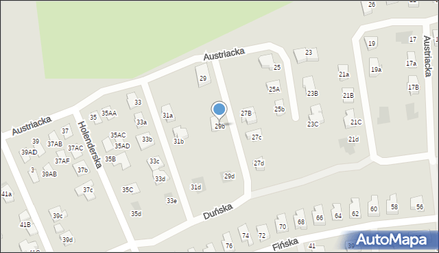 Koszalin, Austriacka, 29b, mapa Koszalina