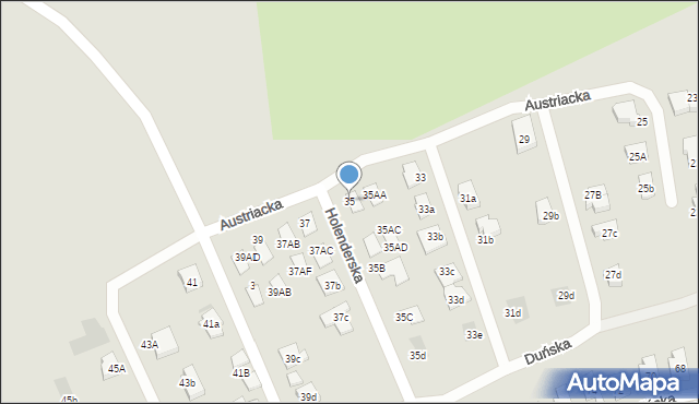 Koszalin, Austriacka, 35, mapa Koszalina