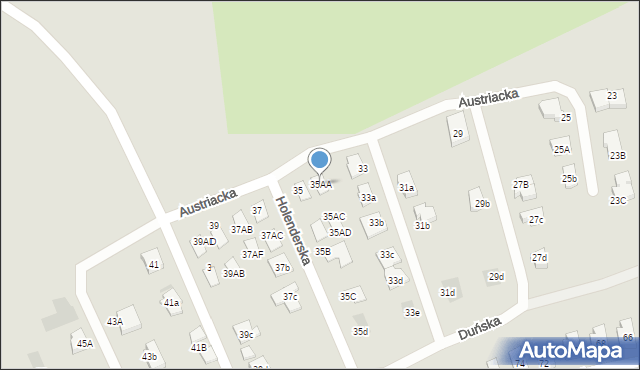 Koszalin, Austriacka, 35AA, mapa Koszalina