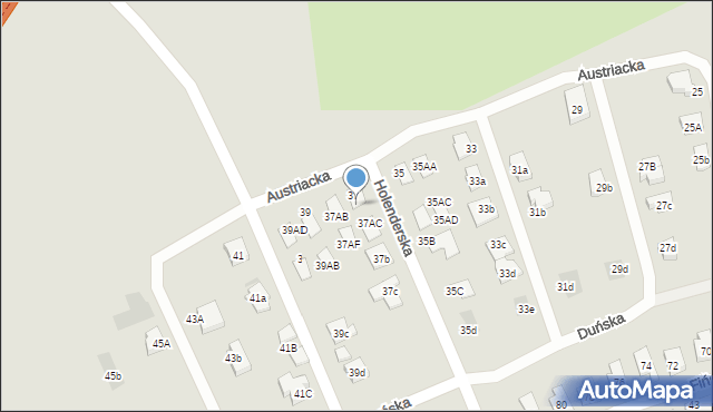 Koszalin, Austriacka, 37A, mapa Koszalina