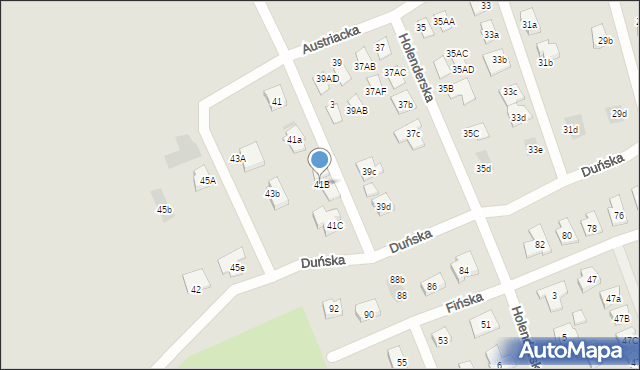 Koszalin, Austriacka, 41B, mapa Koszalina