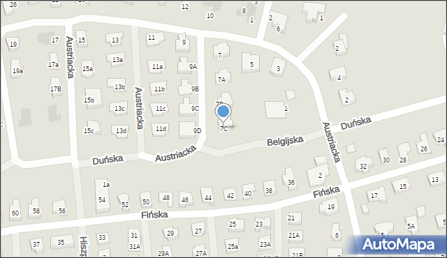 Koszalin, Austriacka, 7C, mapa Koszalina