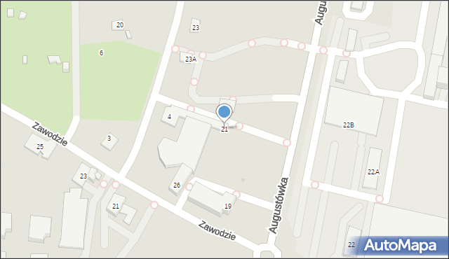 Warszawa, Augustówka, 21, mapa Warszawy