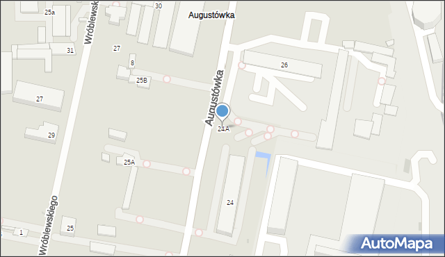 Warszawa, Augustówka, 24A, mapa Warszawy