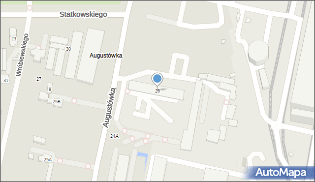 Warszawa, Augustówka, 26, mapa Warszawy
