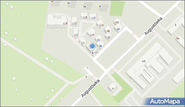 Warszawa, Augustówka, 9, mapa Warszawy
