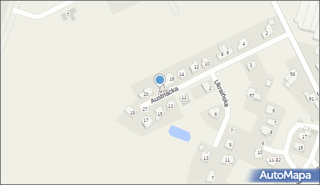 Zalasewo, Austriacka, 18, mapa Zalasewo