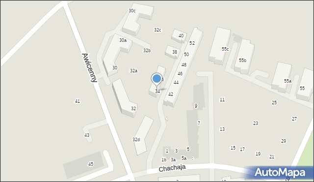 Wrocław, Awicenny Ibn Siny, 34, mapa Wrocławia