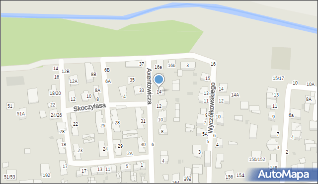 Częstochowa, Axentowicza Teodora, 14, mapa Częstochowy