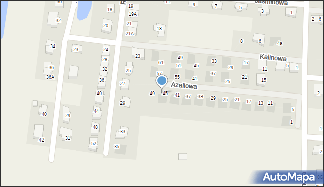 Borkowo, Azaliowa, 47, mapa Borkowo