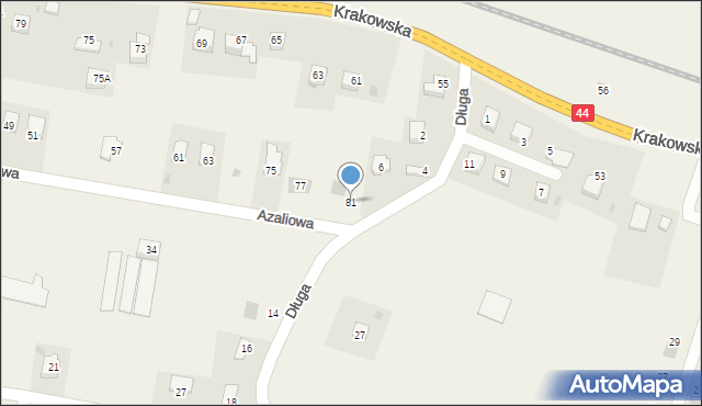 Brzeźnica, Azaliowa, 81, mapa Brzeźnica