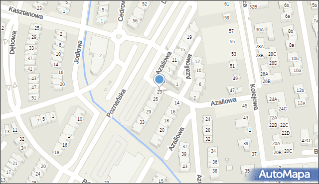 Dąbrówka, Azaliowa, 23, mapa Dąbrówka