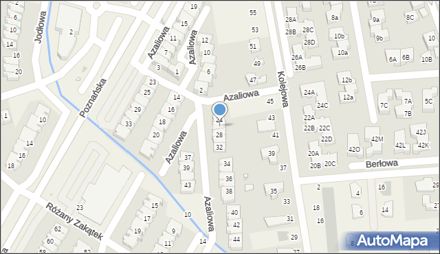 Dąbrówka, Azaliowa, 26, mapa Dąbrówka