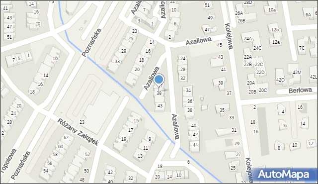 Dąbrówka, Azaliowa, 39, mapa Dąbrówka