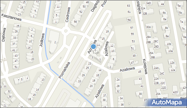 Dąbrówka, Azaliowa, 5, mapa Dąbrówka