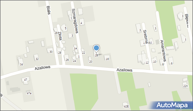 Janiszew, Azaliowa, 18, mapa Janiszew