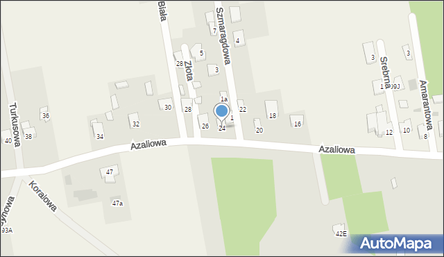 Janiszew, Azaliowa, 24, mapa Janiszew