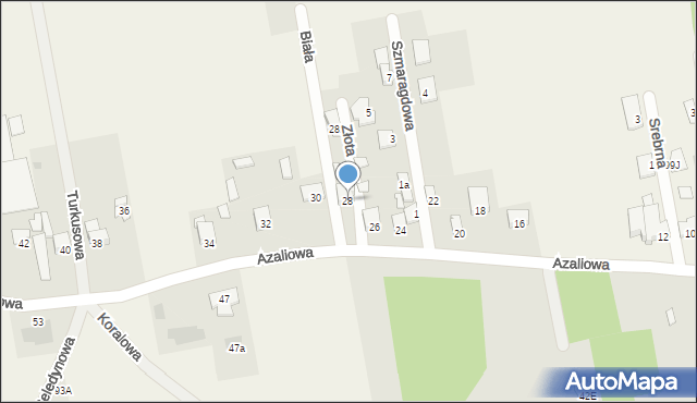 Janiszew, Azaliowa, 28, mapa Janiszew