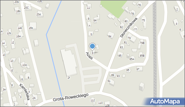 Katowice, Azalii, 1, mapa Katowic