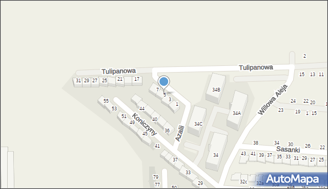 Kręczki, Azalii, 5, mapa Kręczki