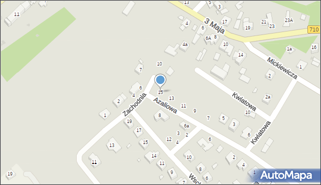 Lutomiersk, Azaliowa, 15, mapa Lutomiersk