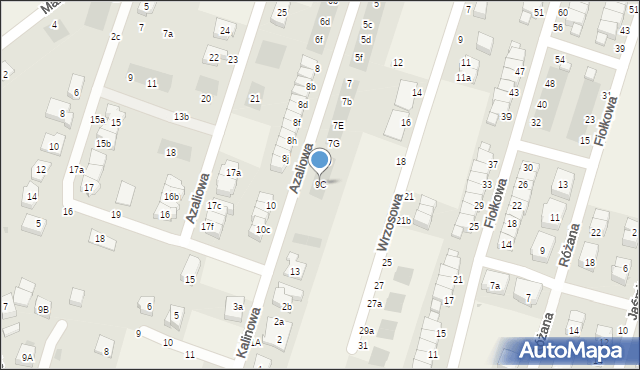 Mirków, Azaliowa, 9C, mapa Mirków