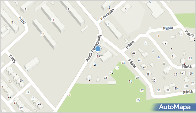 Nowa Sarzyna, Azalii Pontyjskiej, 1A, mapa Nowa Sarzyna