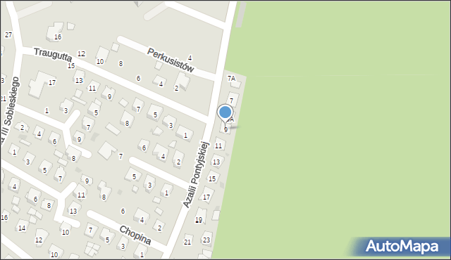 Nowa Sarzyna, Azalii Pontyjskiej, 9, mapa Nowa Sarzyna