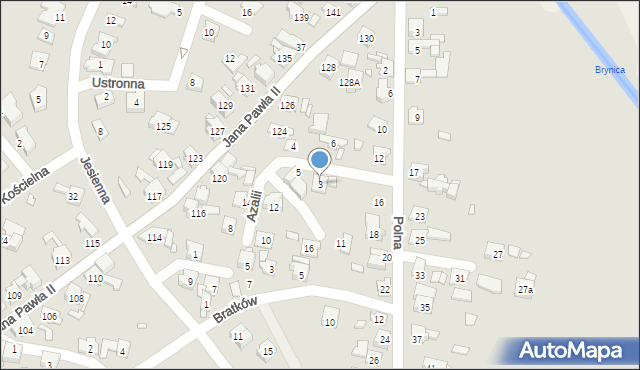 Piekary Śląskie, Azalii, 3, mapa Piekary Śląskie