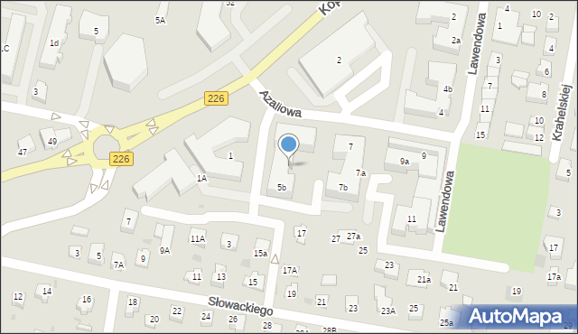 Pruszcz Gdański, Azaliowa, 5a, mapa Pruszcz Gdański