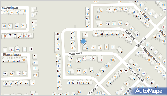 Rzeszów, Azaliowa, 16, mapa Rzeszów