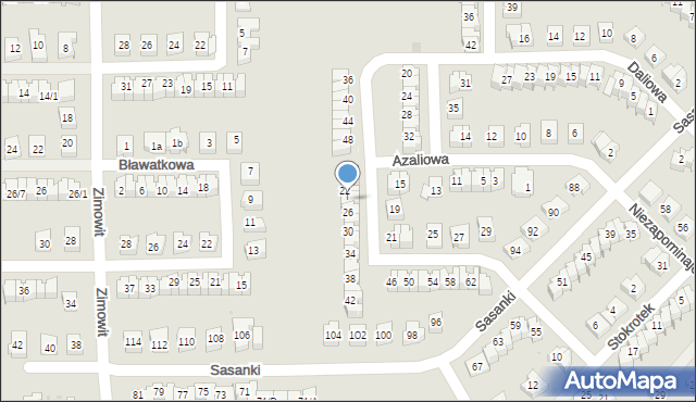 Rzeszów, Azaliowa, 24, mapa Rzeszów