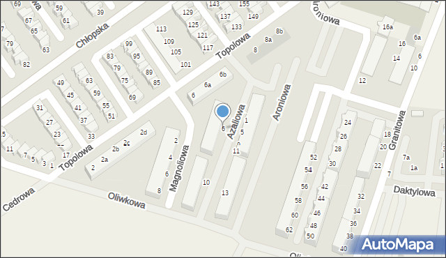 Smolec, Azaliowa, 6, mapa Smolec