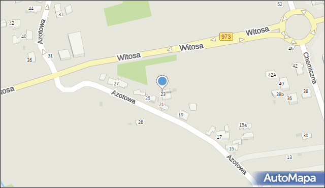 Tarnów, Azotowa, 23, mapa Tarnów